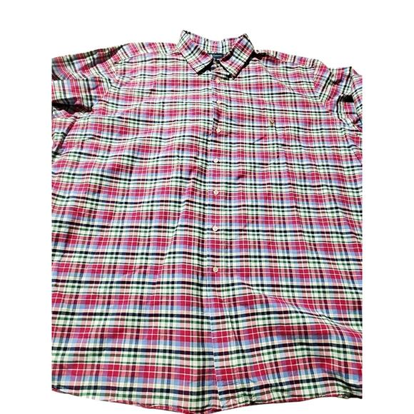Ralph Lauren Shirt Mens 4XLT Tall Multicolor Plaid Button Down Classic - Picture 2 of 4